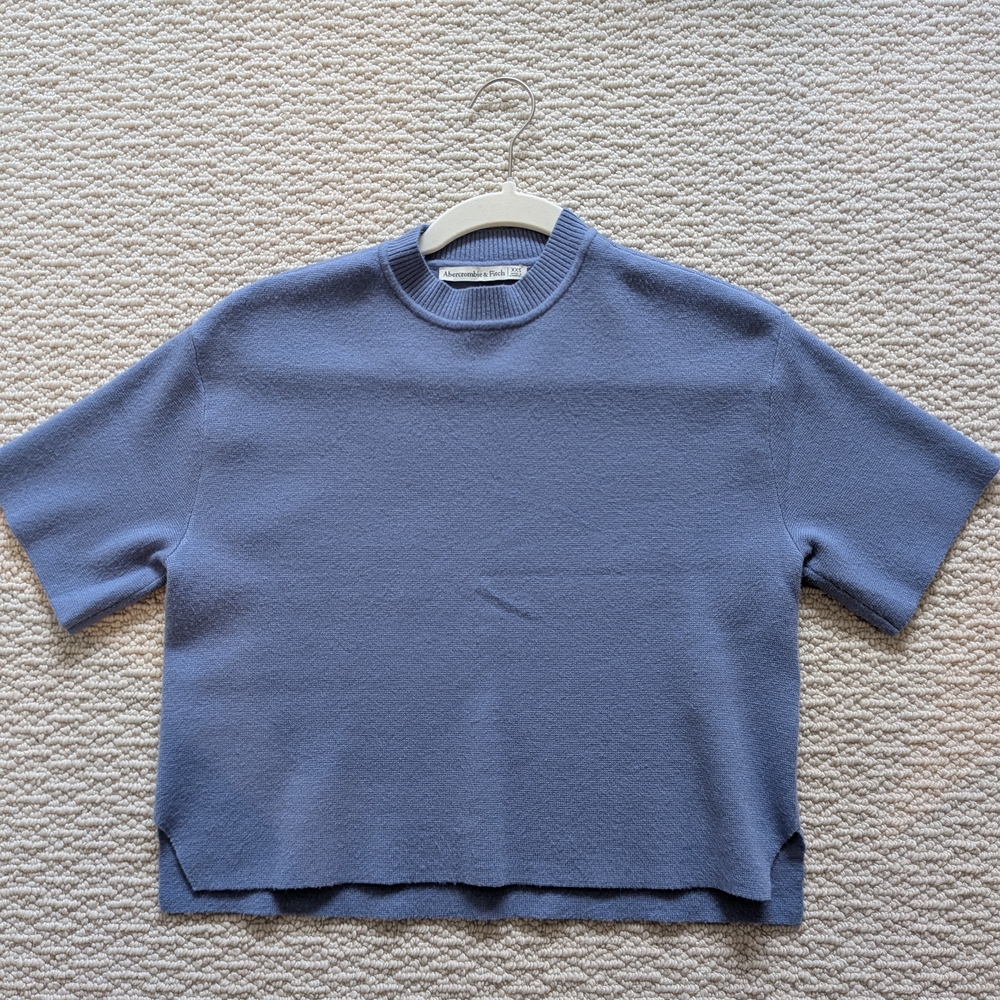 Abercrombie & Fitch Light Blue Knit Top